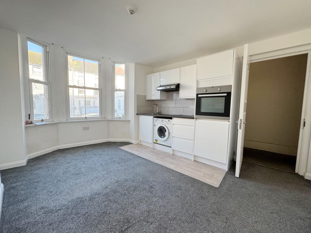 Lot: 72 - ONE-BEDROOM FLAT - Alternative view of kitchen - living room